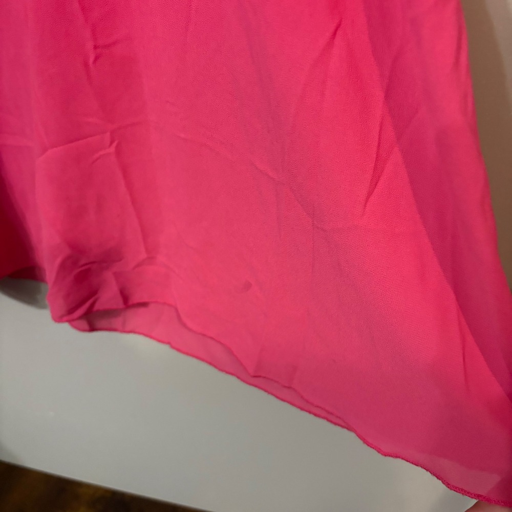 Speckless Pink Sheer Top Crochet Lace Sleeveless Blouse (Girls Large) - Picture 4 of 5